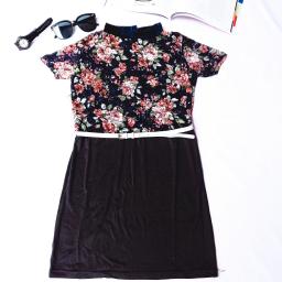 BR20571 - DRESS BRUKAT NAVY