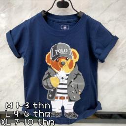 BR20623-1 - BEAR POLO NAVY KAOS ANAK TSHIRT TUMBLR TEE - size M
