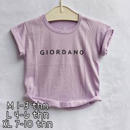 BR20679-2 - GIORDANO LILAC KAOS ANAK TSHIRT TUMBLR TEE - size L