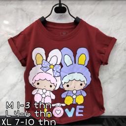 BR20697 - MELODY LOVE MAROON KAOS ANAK TSHIRT TUMBLR TEE - size M
