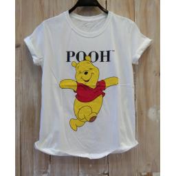 BR20726 - POOH PUTIH TSHIRT TUMBLR TEE