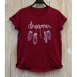 BR20755 - DREAMER MAROON TSHIRT TUMBLR TEE