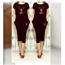 BR20830 - SETELAN MINNIE MOUSE BROWN