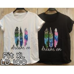 BR20921-2 - DREAM ON TSHIRT TUMBLR TEE SIZE XL - hitam