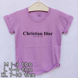 BR20942-2 - CHRISTIAN DIOR PARIS LILAC KAOS ANAK TSHIRT TUMBLR TEE - size L