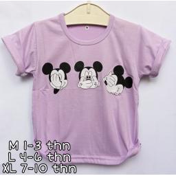 BR20963-1 - MICKEY MOUSE LILAC KAOS ANAK TSHIRT TUMBLR TEE - size M