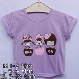 BR20966 - CHARUCA LILAC KAOS ANAK TSHIRT TUMBLR TEE - size L