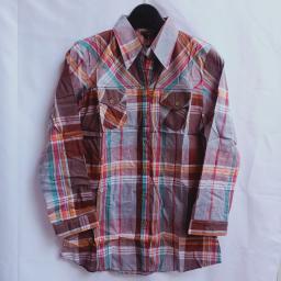 BR20984 - KEMEJA WANITA LENGAN PANJANG BROWN