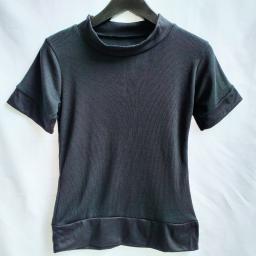 BR21006 - KAOS RIB TURTLE NECK HITAM
