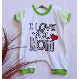 BR21025 - JUMPER BAYI I LOVE MOM HIJAU