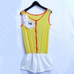 BR21044 - JAMPSUIT WANITA KUNING