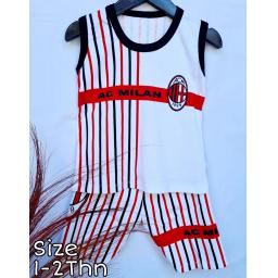 BR21117 - SETELAN ANAK AC MILAN HITAM