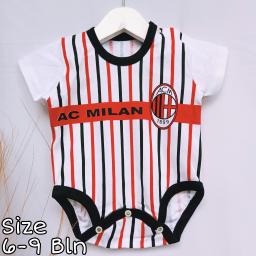 BR21148 - JUMPER SEGITIGA BAYI AC MILAN HITAM