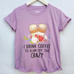BR21189 - I DRINK COFFEE LILAC TSHIRT TUMBLR TEE