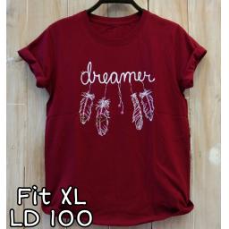 BR21190 - DREAMER MAROON TSHIRT TUMBLR TEE SIZE XL