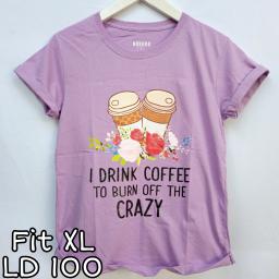 BR21196 - I DRINK COFFEE LILAC TSHIRT TUMBLR TEE SIZE XL