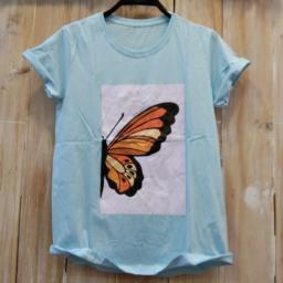 BR21284 - BUTTERFLY BIRU TSHIRT TUMBLR TEE