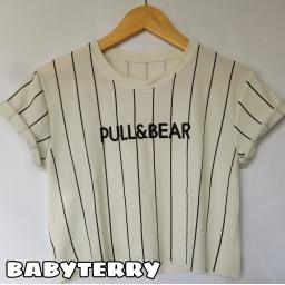 BR21314 - KAOS CROP TEE SALUR PULL & BEAR BW  (BABYTERRY)