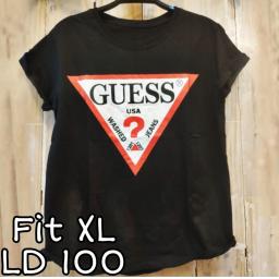 BR21374 - GUESS HITAM TSHIRT TUMBLR TEE SIZE XL