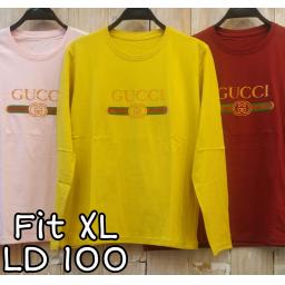 BR21380 - GUCCI TSHIRT TUMBLR TEE LENGAN PANJANG SIZE XL - Kuning