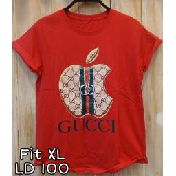 BR21413 - GUCCI MERAH TSHIRT TUMBLR TEE SIZE XL