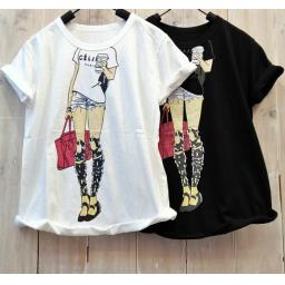 BR21468-2 - CELI PARIS TSHIRT TUMBLR TEE - Hitam