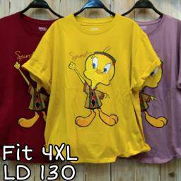 BR21474-3 - TWEETY SPIRIT TSHIRT TUMBLR TEE SIZE 4XL - Purple