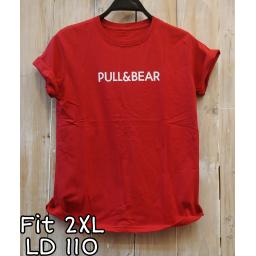 BR21517 - PULL & BEAR MERAH TSHIRT TUMBLR TEE SIZE 2XL