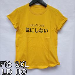 BR21518 - I DON"T CARE KUNING TSHIRT TUMBLR TEE SIZE 2XL