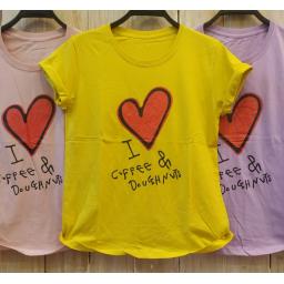 BR21562-3 - I LOVE COFFEE TSHIRT TUMBLR TEE - Lilac