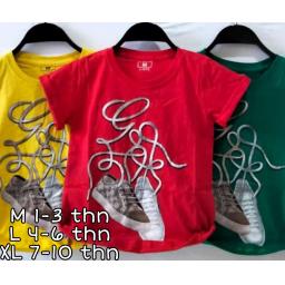 BR21587-6 - SHOES KAOS ANAK TSHIRT TUMBLR TEE - Size L Hijau