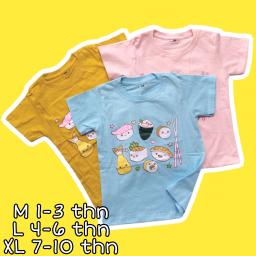 BR21594-5 - SUSHI KAOS ANAK TSHIRT TUMBLR TEE - Size L Biru