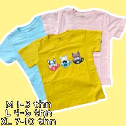 BR21597-7 - DOG KAOS ANAK TSHIRT TUMBLR TEE - Size XL Biru