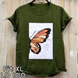 BR21629 - BUTTERFLY HIJAU TSHIRT TUMBLR TEE SIZE XL