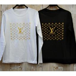 BR21642-2 - LOUIS VUITTON TSHIRT TUMBLR TEE LENGAN PANJANG - Hitam
