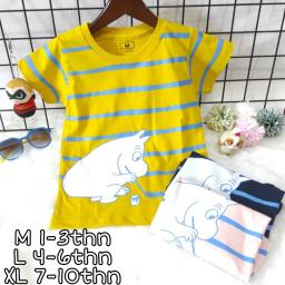 BR21689-7 - MOOMINS KAOS ANAK TSHIRT TUMBLR TEE - Size XL Kuning