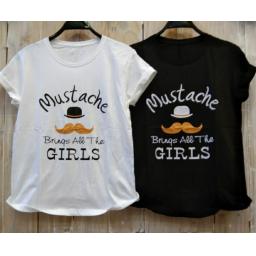 BR21703-1 - MUSTACHE TSHIRT TUMBLR TEE - Putih