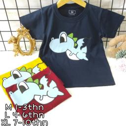 BR21727-1 - PANCOAT DRAGON KAOS ANAK TSHIRT TUMBLR TEE - Size M Navy