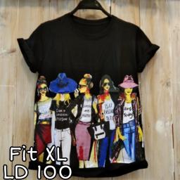 BR21767 - GIRL HITAM TSHIRT TUMBLR TEE SIZE XL