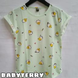 BR21860 - BIRD HIJAU KAOS TSHIRT TUMBLR TEE