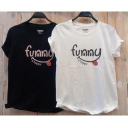 BR21929-2 - FUNNY TSHIRT TUMBLR TEE - Putih