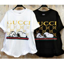 BR21960-2 - GUC SNOPY TSHIRT TUMBLR TEE - Hitam