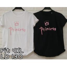 BR21971-1 - PRINCESS TSHIRT TUMBLR TEE SIZE 4XL - Putih