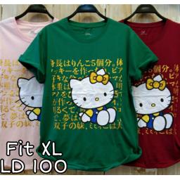 BR21982-3 - KITTY TSHIRT TUMBLR TEE SIZE XL - Maroon