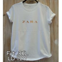 BR21986 - ZAR PUTIH TSHIRT TUMBLR TEE SIZE 3XL