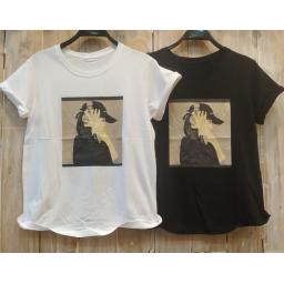 BR22027-2 - GIRL TSHIRT TUMBLR TEE - Hitam