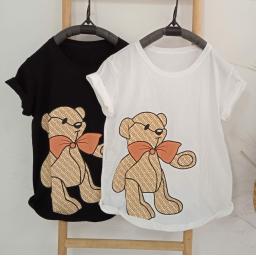 BR22034 - BEAR TSHIRT TUMBLR TEE - Hitam