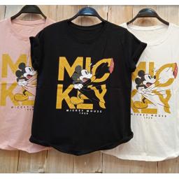 BR22043-1 - MICKEY TSHIRT TUMBLR TEE - Pink