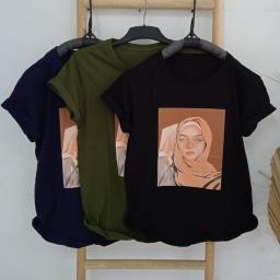 BR22044-3 - GIRL TSHIRT TUMBLR TEE - Hitam