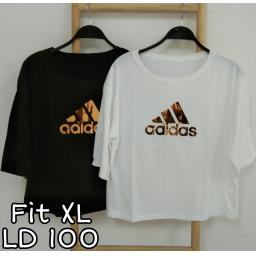 BR22062-1 - ADI LENGAN 3/4 TSHIRT TUMBLR TEE SIZE XL - Hitam